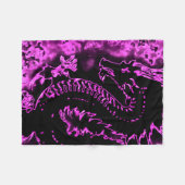 Lila Samurai-Geist-Drache-Fleece-Decke Fleecedecke (Vorderseite (Horizontal))
