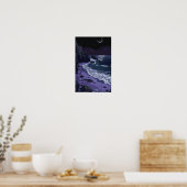 Lila Sand Beach Coastal Art Poster (Küche)