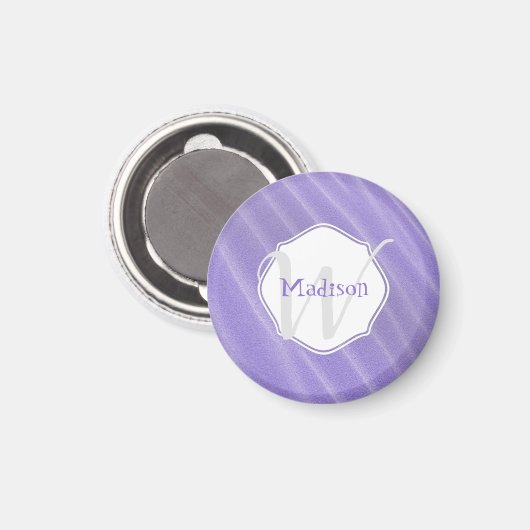 Lila Sand Ripples Personalisiert Magnet (Vorderseite/Rückseite)