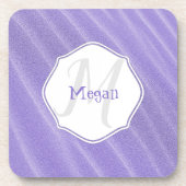 Lila Sand Ripples Personalisierter Untersetzer (Vorderseite)