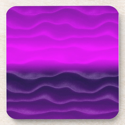 Lila Sanddünen Abstrakt Getränkeuntersetzer (Vorderseite)