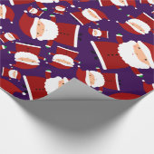 Lila Sankt-Muster Geschenkpapier (Ecke)