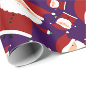 Lila Sankt-Muster Geschenkpapier (Rolleneckpunkt)