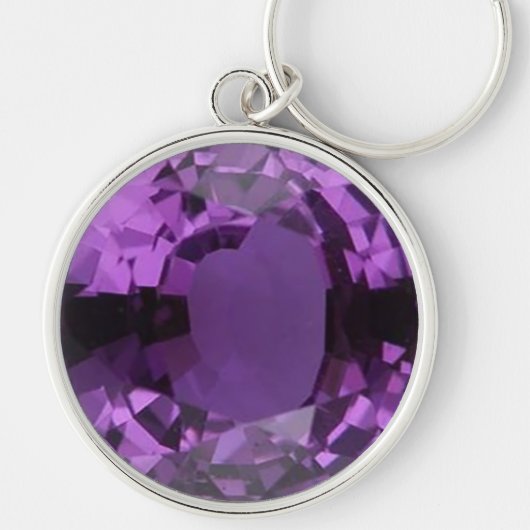 Lila Saphir 2 Schlüsselanhänger (Vorne)