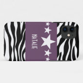 Lila Sassy Star Zebra BT iPhone 5 Fall Case-Mate iPhone Hülle (Rückseite (Horizontal))