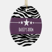 Lila Sassy Star Zebra Ornament (Rechts)