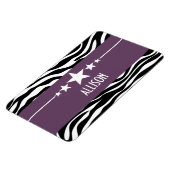 Lila Sassy Star Zebra Premium Magnet (Linke Seite)