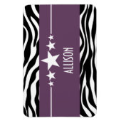 Lila Sassy Star Zebra Premium Magnet (Vertikal)