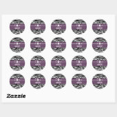 Lila Sassy Star Zebra Stickers (Blatt)