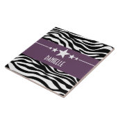 Lila Sassy Star Zebra Tile Fliese (Seite)