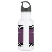 Lila Sassy Star Zebra Trinkflasche (Rückseite)