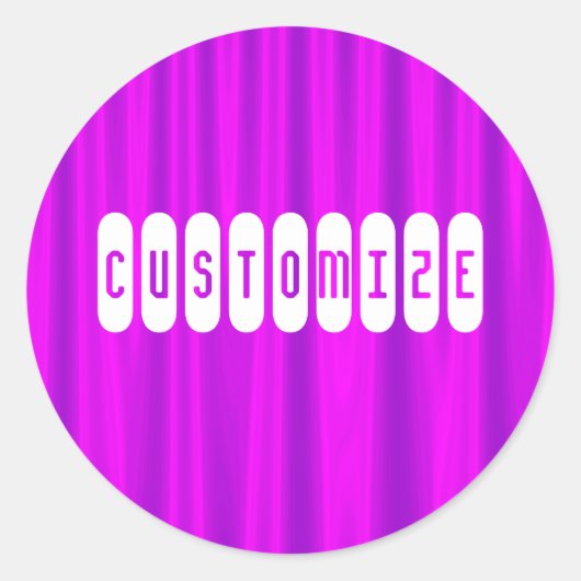 Lila Satin - Vorlage Runder Aufkleber (Vorderseite)