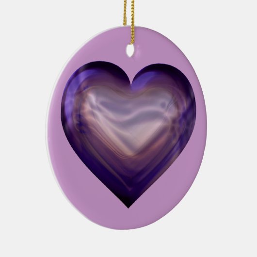 Lila Satinherz Keramik Ornament (Rechts)