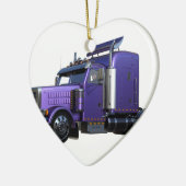 Lila Sattelschlepper Keramikornament (Links)