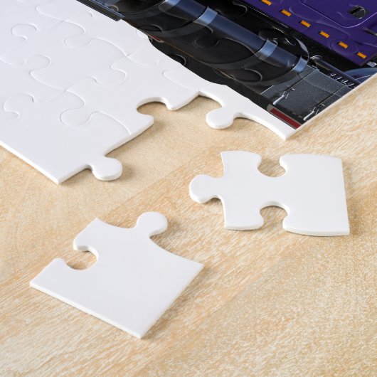 Lila Sattelschlepper Puzzle (Seite)