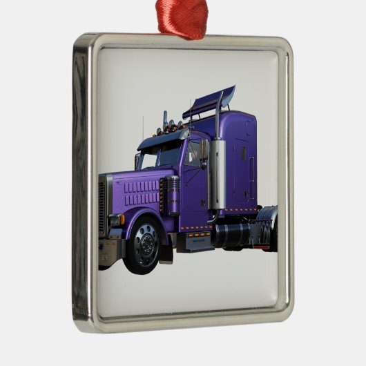 Lila Sattelschlepper Silbernes Ornament (Rechts)