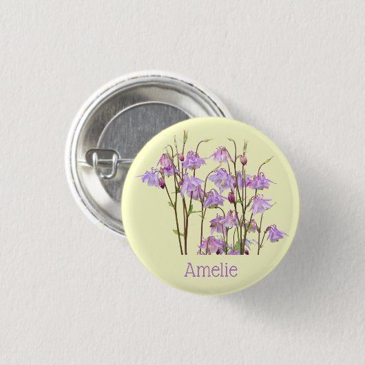 Lila Säulen personalisiert Button (Vorne & Hinten)