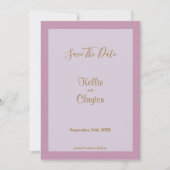 Lila Save the Date (Vorderseite)