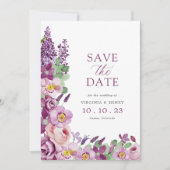 Lila Save The Date (Vorderseite)
