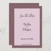 Lila/Save the Date Gerahmt Save The Date (Vorne/Hinten)