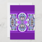 Lila Save the Date Hochzeitskarte (Rückseite)