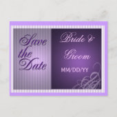 Lila Save the Date Karte (Vorderseite)