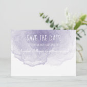 Lila Save the Date-Karte Date (Stehend Vorderseite)