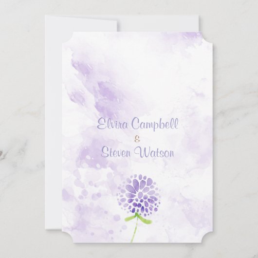 Lila Save the Date-Karte Save The Date (Rückseite)