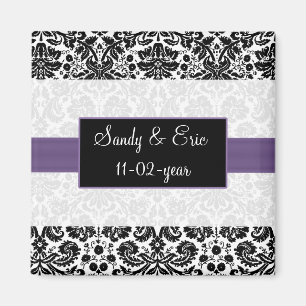 lila Save the Date Magnet