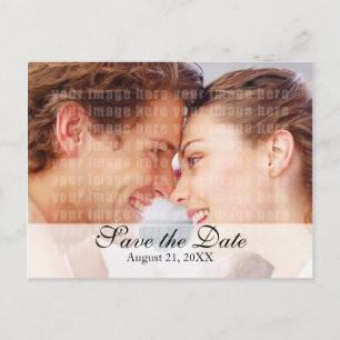 Lila Save the Date Postkarte