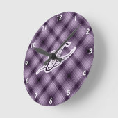 Lila Saxophon Runde Wanduhr (Winkel)