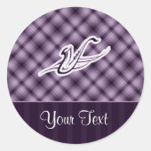 Lila Saxophon Runder Aufkleber (Vorderseite)