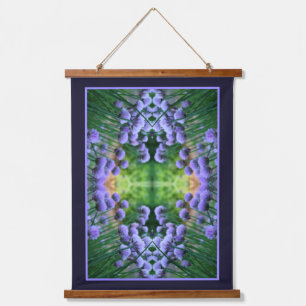 Lila Scallion Abstrakte Allianz Blume Orton Art Wandteppich Mit Holzrahmen