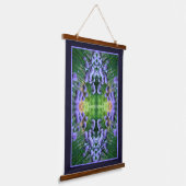 Lila Scallion Abstrakte Allianz Blume Orton Art Wandteppich Mit Holzrahmen (Gewinkelt)