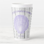 Lila Scallop-Muschel Latte Tasse (Vorderseite)