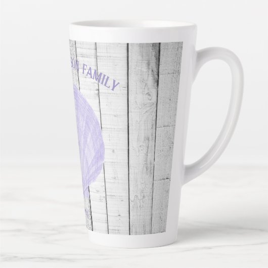 Lila Scallop-Muschel Latte Tasse (Rechts)