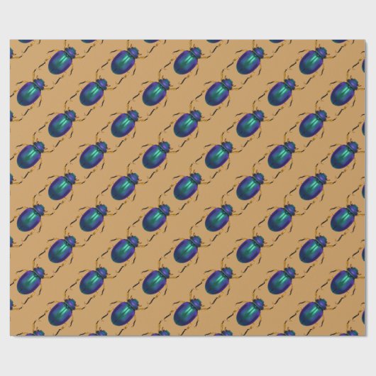 Lila Scarabäus-Käfer Geschenkpapier (Flach)