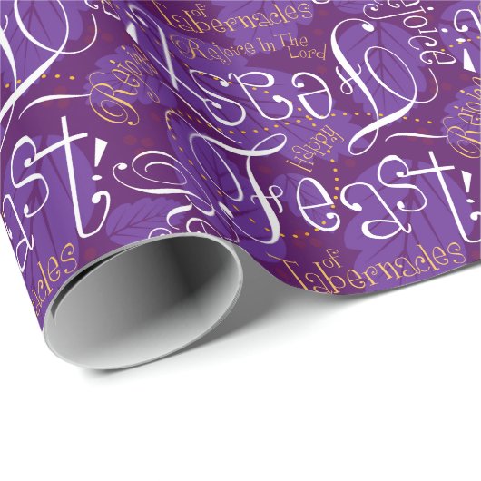 Lila Scatterletter Fest-Papier Geschenkpapier (Rolleneckpunkt)
