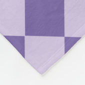 Lila Schachbrett Diamantmuster Fleecedecke (Ecke)