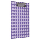 Lila Schachbrett Diamantmuster Klemmbrett (Rechts)