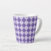 Lila Schachbrett Diamantmuster Milchtasse (Rechte Ecke)