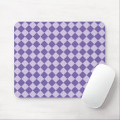 Lila Schachbrett Diamantmuster Mousepad (Mit Mouse)