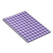 Lila Schachbrett Diamantmuster Notizblock (Rechte Seite)