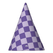 Lila Schachbrett-Diamantmuster Partyhütchen (Rechts)