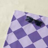 Lila Schachbrett Diamantmuster Strandtuch (Beispiel)