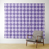Lila Schachbrett-Diamantmuster Wandteppich (Beispiel (Horizontal))