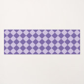 Lila Schachbrett Diamantmuster Yogamatte (Rückseite (Horizontal))