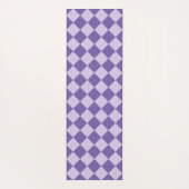 Lila Schachbrett Diamantmuster Yogamatte (Rückseite)