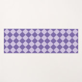 Lila Schachbrett Diamantmuster Yogamatte (Vorderseite (Horizontal))