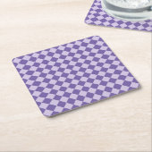 Lila Schachbrett Diamond Patternpapier Untersetzer (angewinkelt)